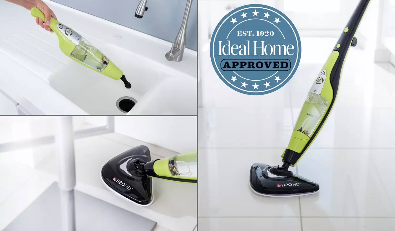 H2O HD 5-in-1 Steam Mop and Handheld Steam Cleaner