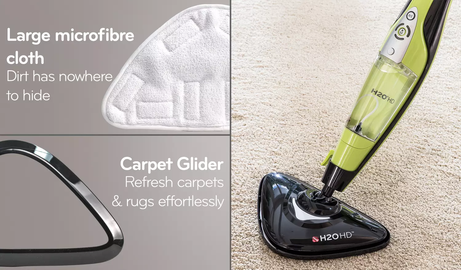 H2O HD 5-in-1 Steam Mop and Handheld Steam Cleaner