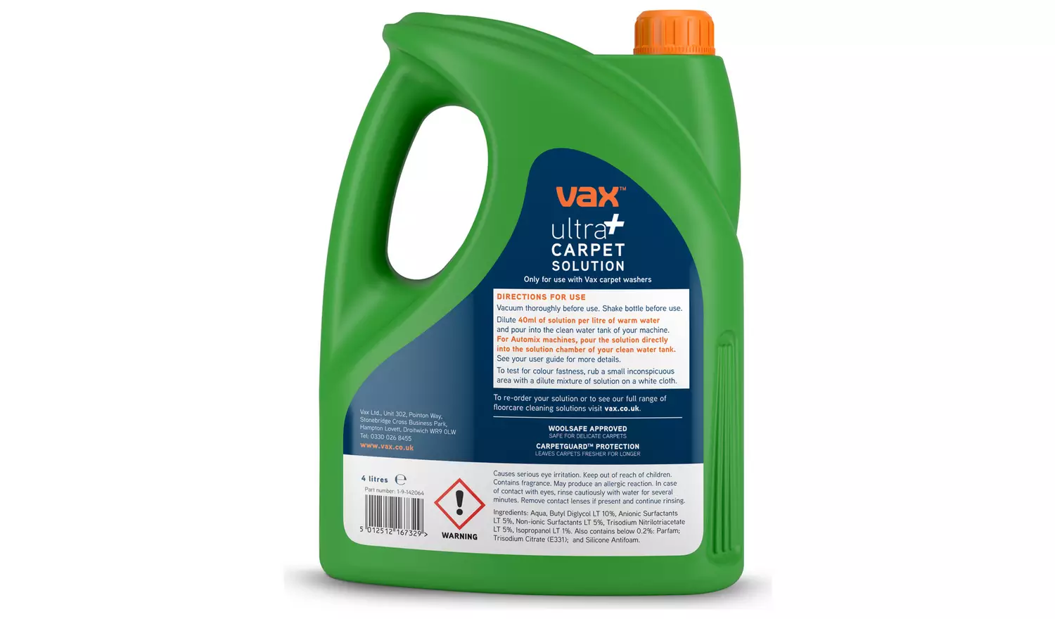 Vax Ultra+ Pet Carpet Cleaning Solution 4L