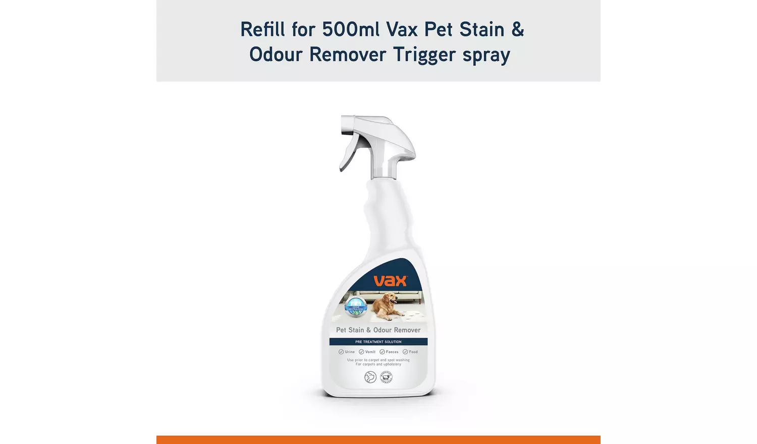 Vax Pet Stain & Odour Remover Refill 1L