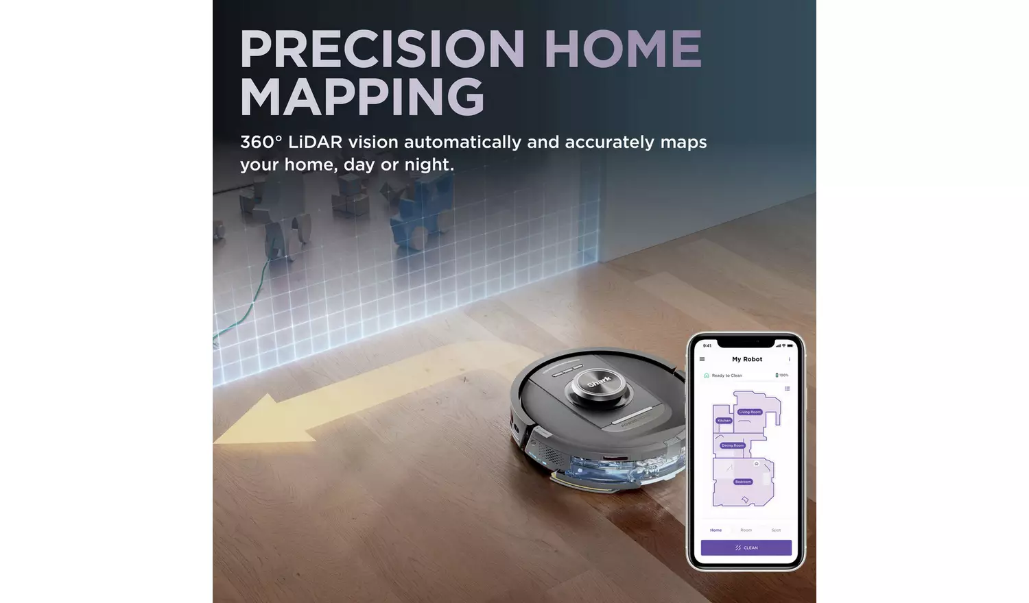 Shark PowerDetect NeverTouch 2-in-1 Robot Vacuum & Mop