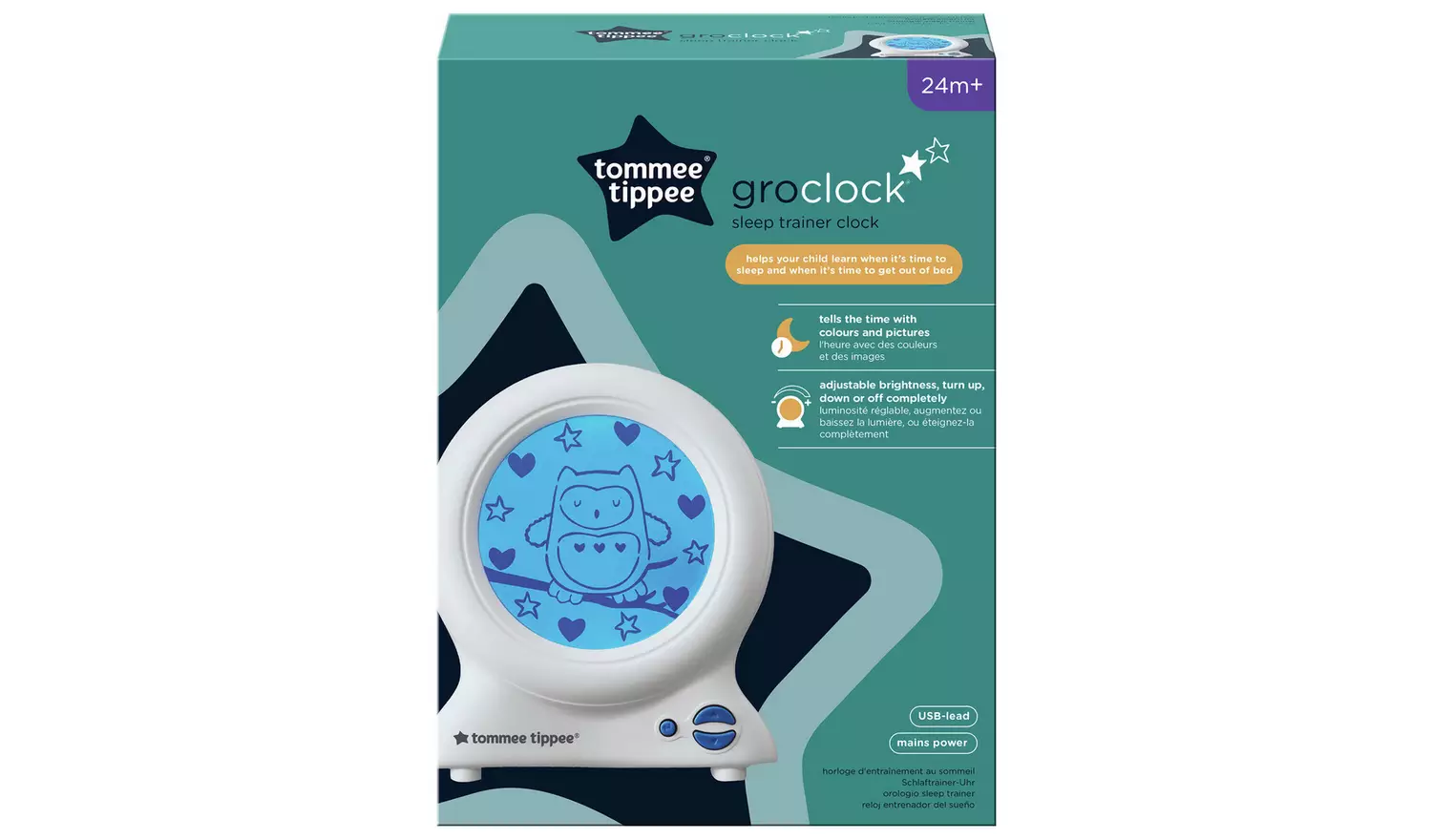 Tommee Tippee Groclock Sleep Trainer,Alarm Clock ,Nightlight