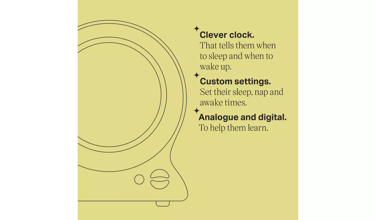 Tommee Tippee Groclock Sleep Trainer,Alarm Clock ,Nightlight