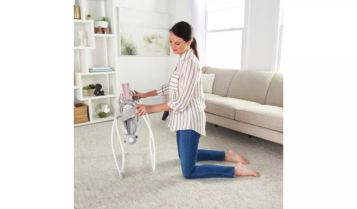 Ingenuity Portable Baby Swing - Flora The Unicorn