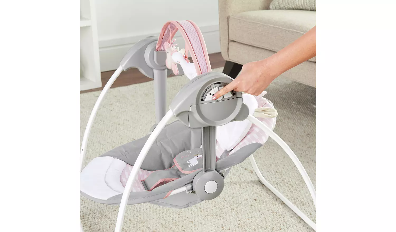 Ingenuity Portable Baby Swing - Flora The Unicorn