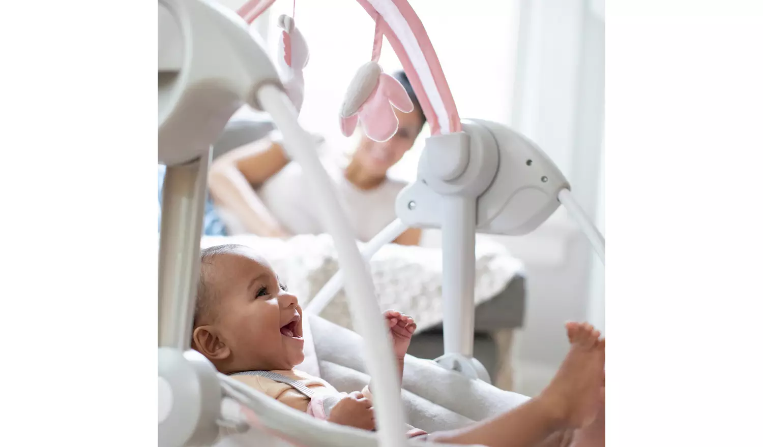 Ingenuity Portable Baby Swing - Flora The Unicorn