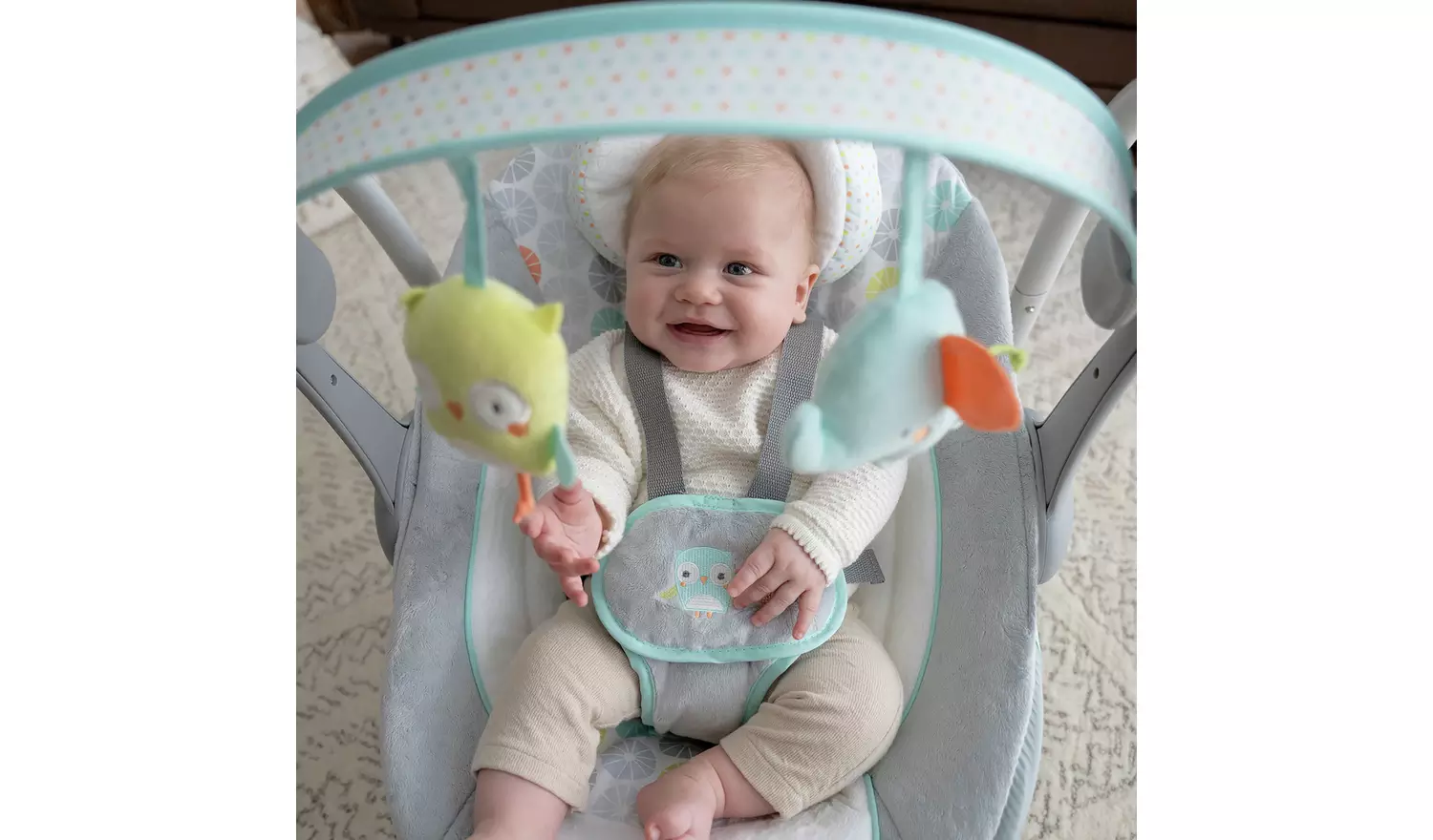 Ingenuity Swing 'n Go Hugs And Hoot Baby Swing