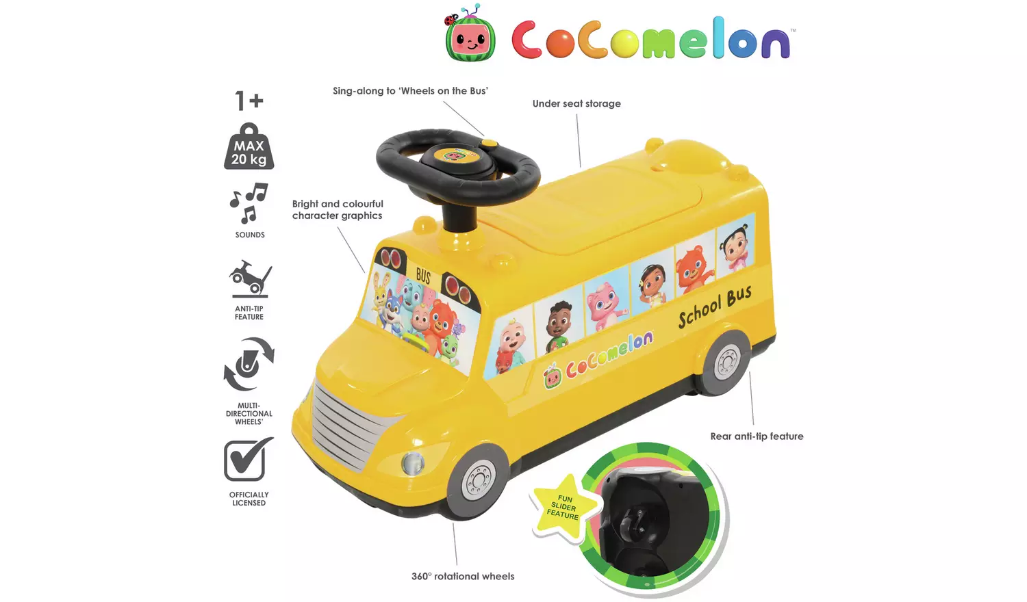 Cocomelon School Bus Ride - On