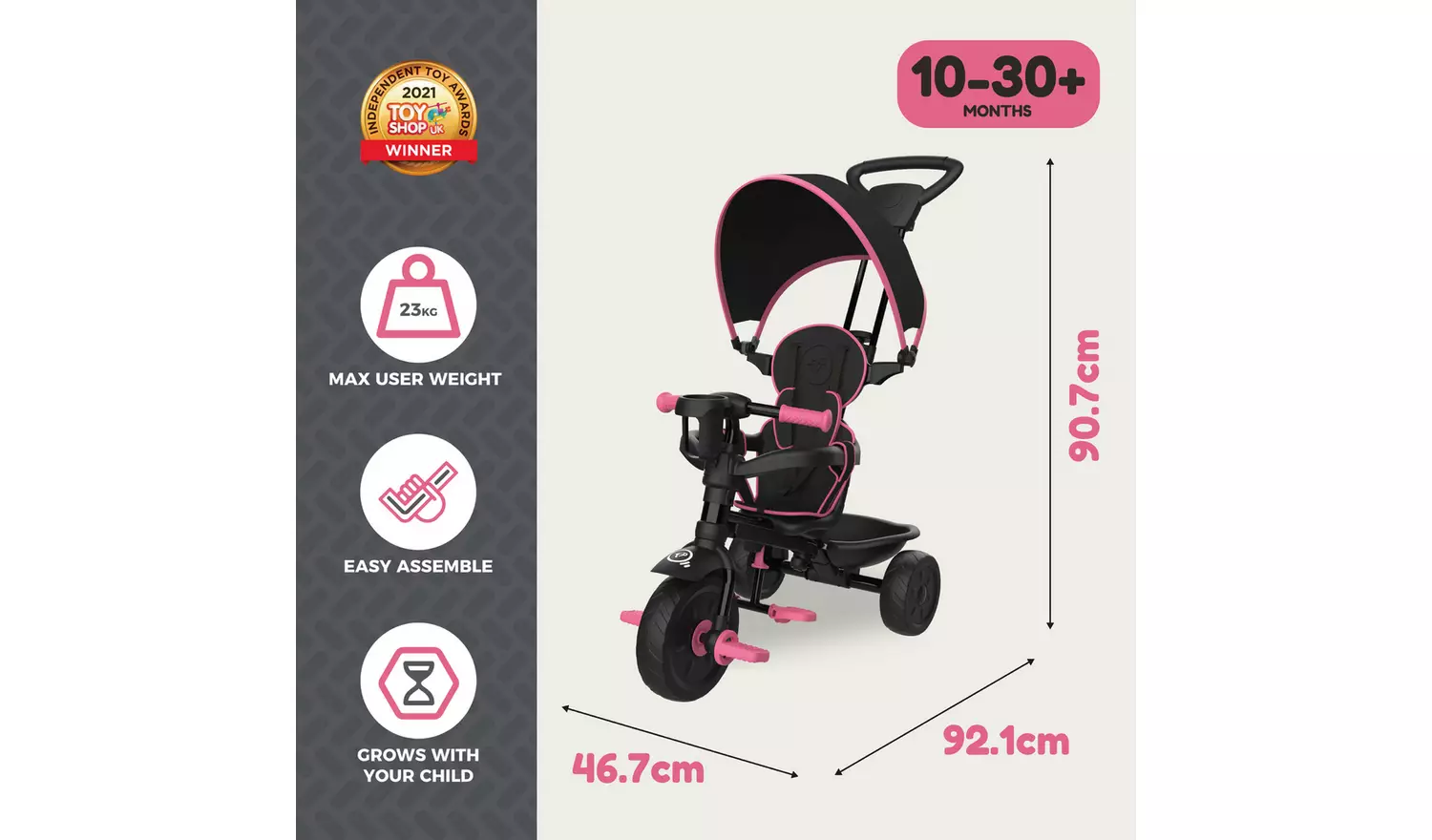 TP Toys 4 in 1 Trike - Pink