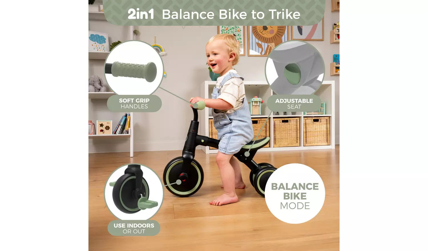 Zoomee Balance Bike to Trike