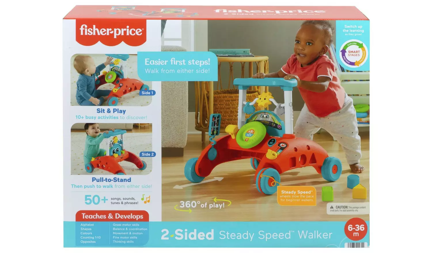 Fisher-Price 2-Sided Steady Speed Baby Walker