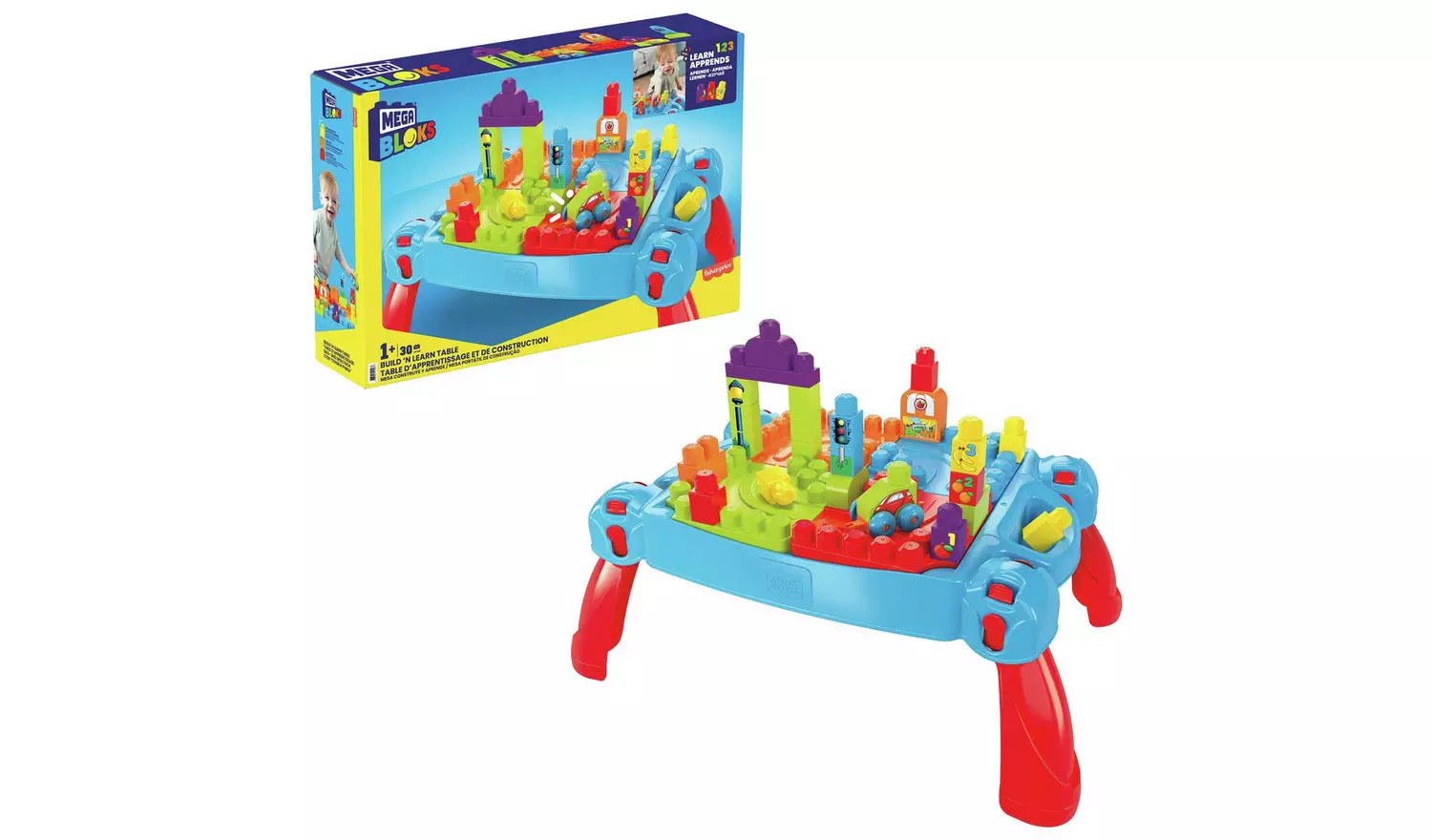 Mega Bloks First Builders Build 'n' Learn Table