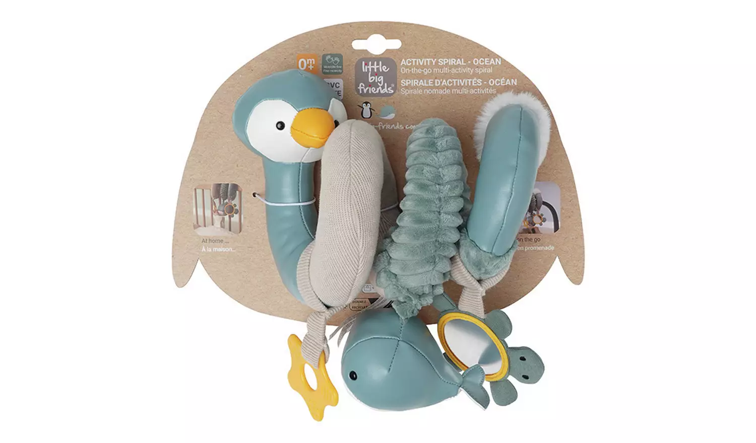 Little Big Friends Baby Spiral Toy -Sensory/Pram/Cot/Teether