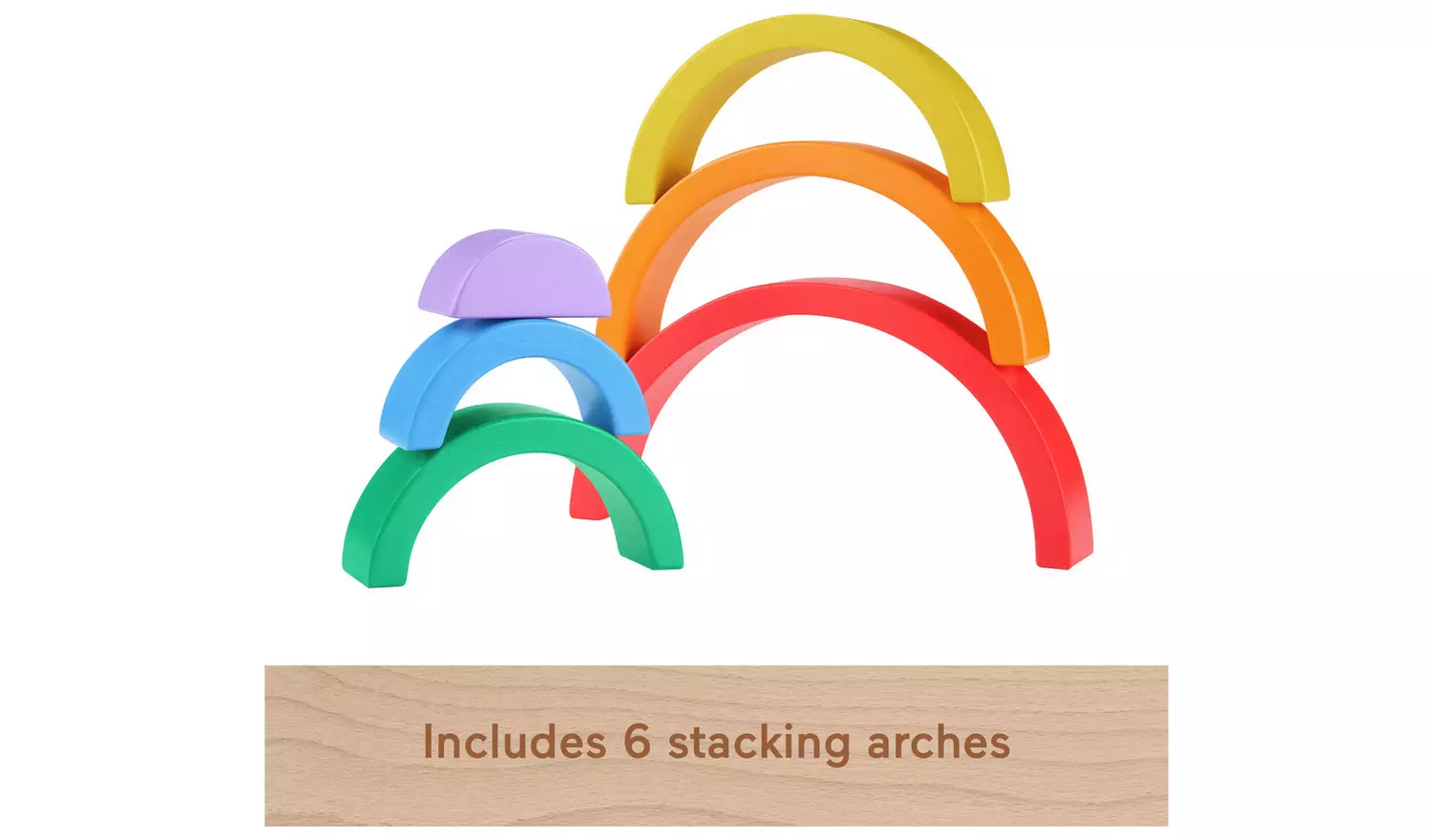 Fisher-Price Toddler Toy Wooden Stacking Rainbow