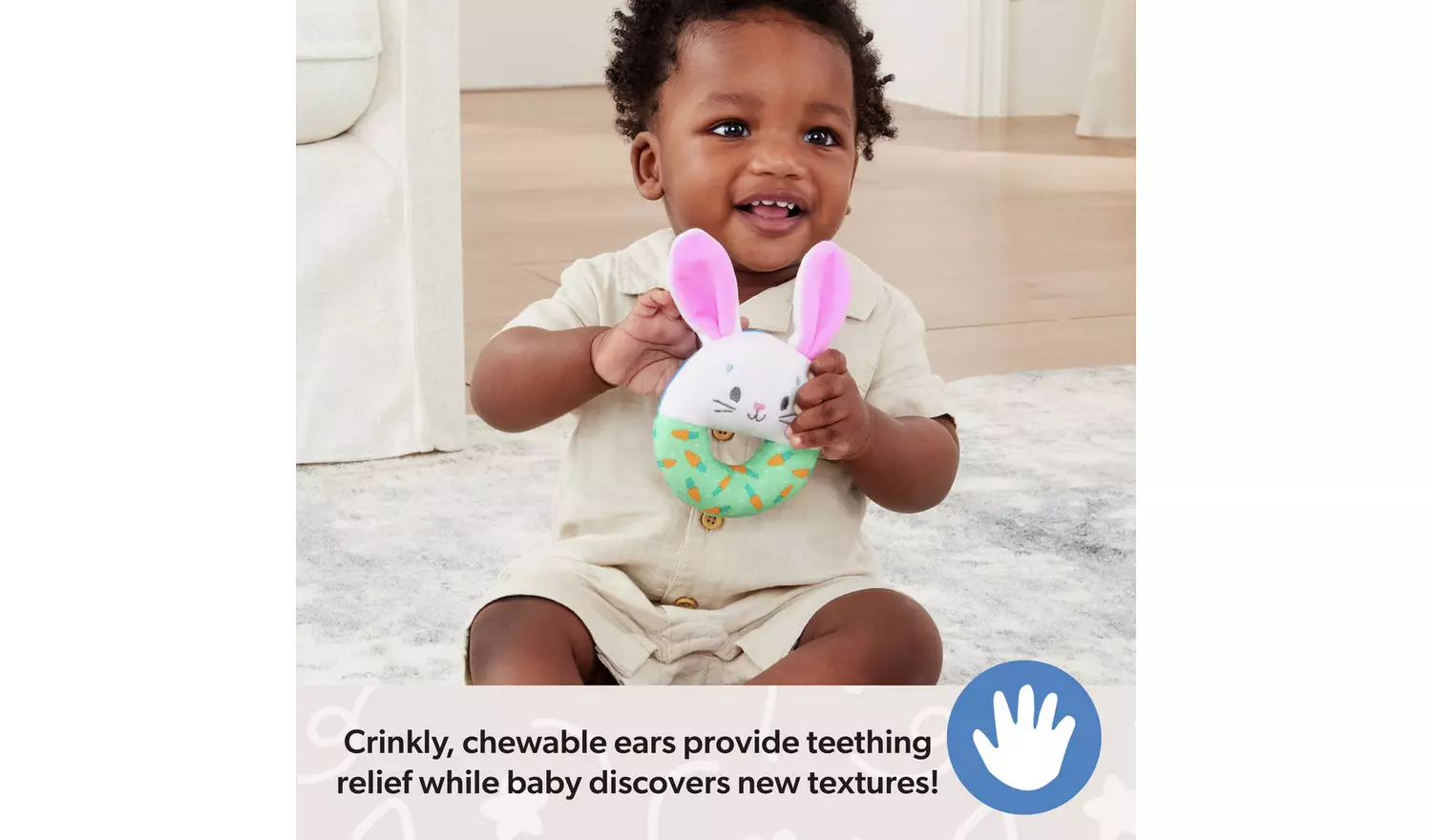 Ms. Rachel Hop Little Bunnies Soft Rattle