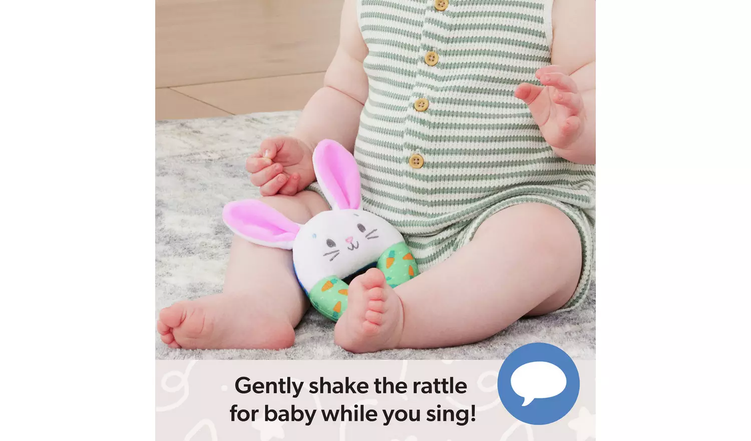 Ms. Rachel Hop Little Bunnies Soft Rattle