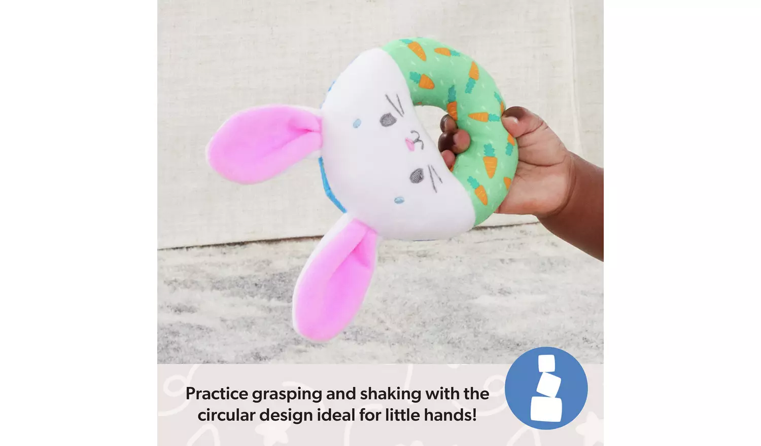 Ms. Rachel Hop Little Bunnies Soft Rattle