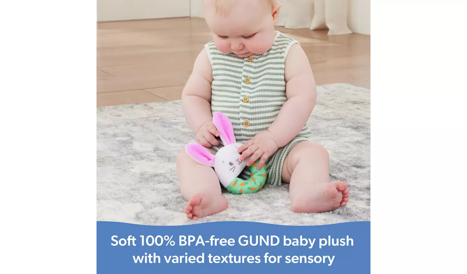 Ms. Rachel Hop Little Bunnies Soft Rattle