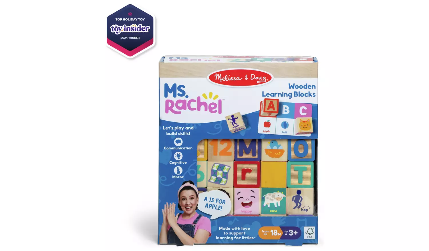 Ms.Rachel Melissa & Doug Wooden Learning Blocks