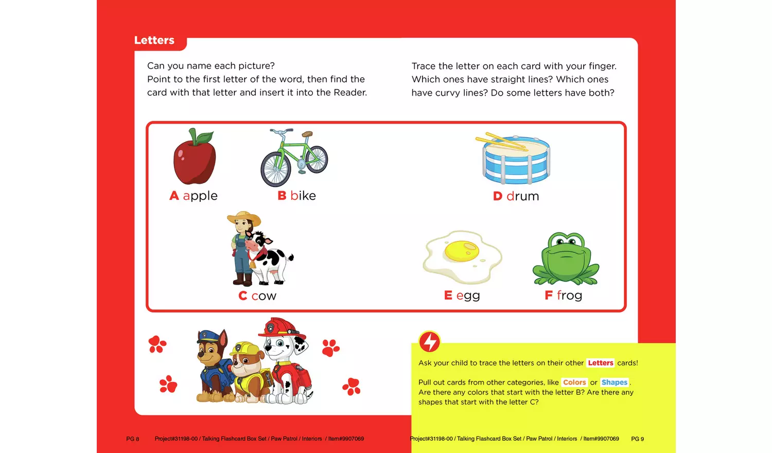 PAW Patrol Flash Cards