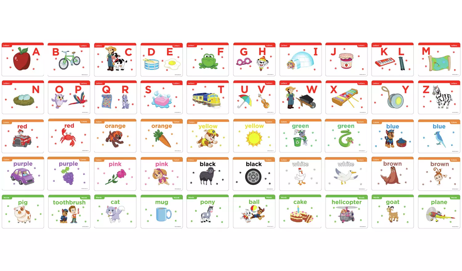 PAW Patrol Flash Cards