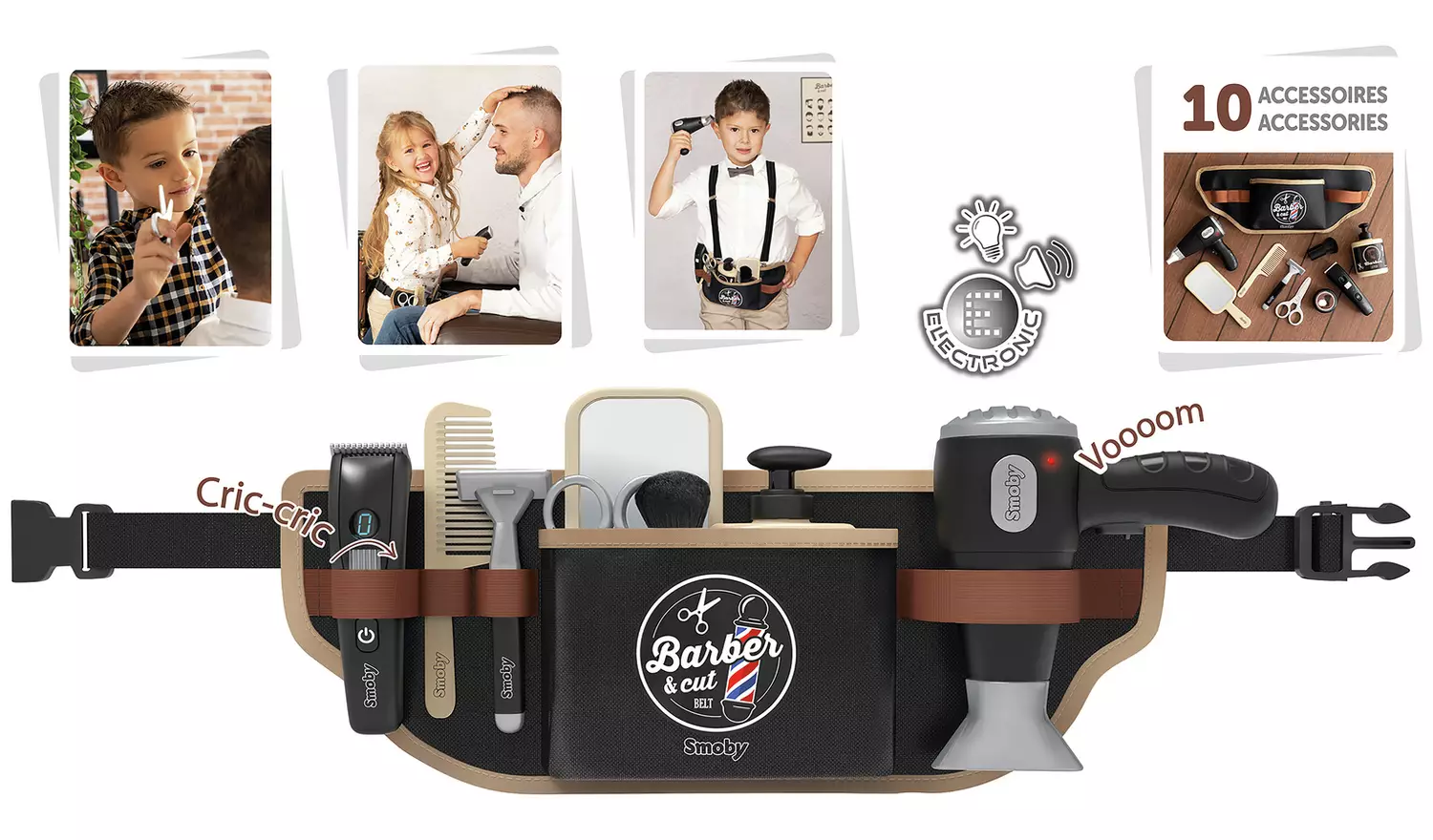 Smoby Role Play Toy Barber Tool Belt