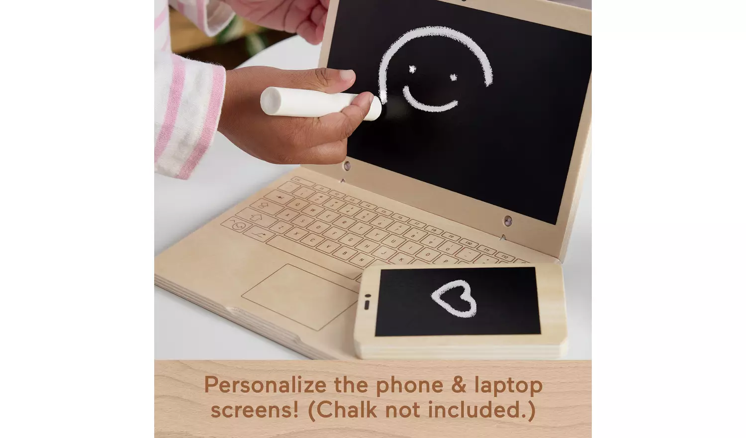 Fisher-Price Wooden Pretend Office Work From Home Playset