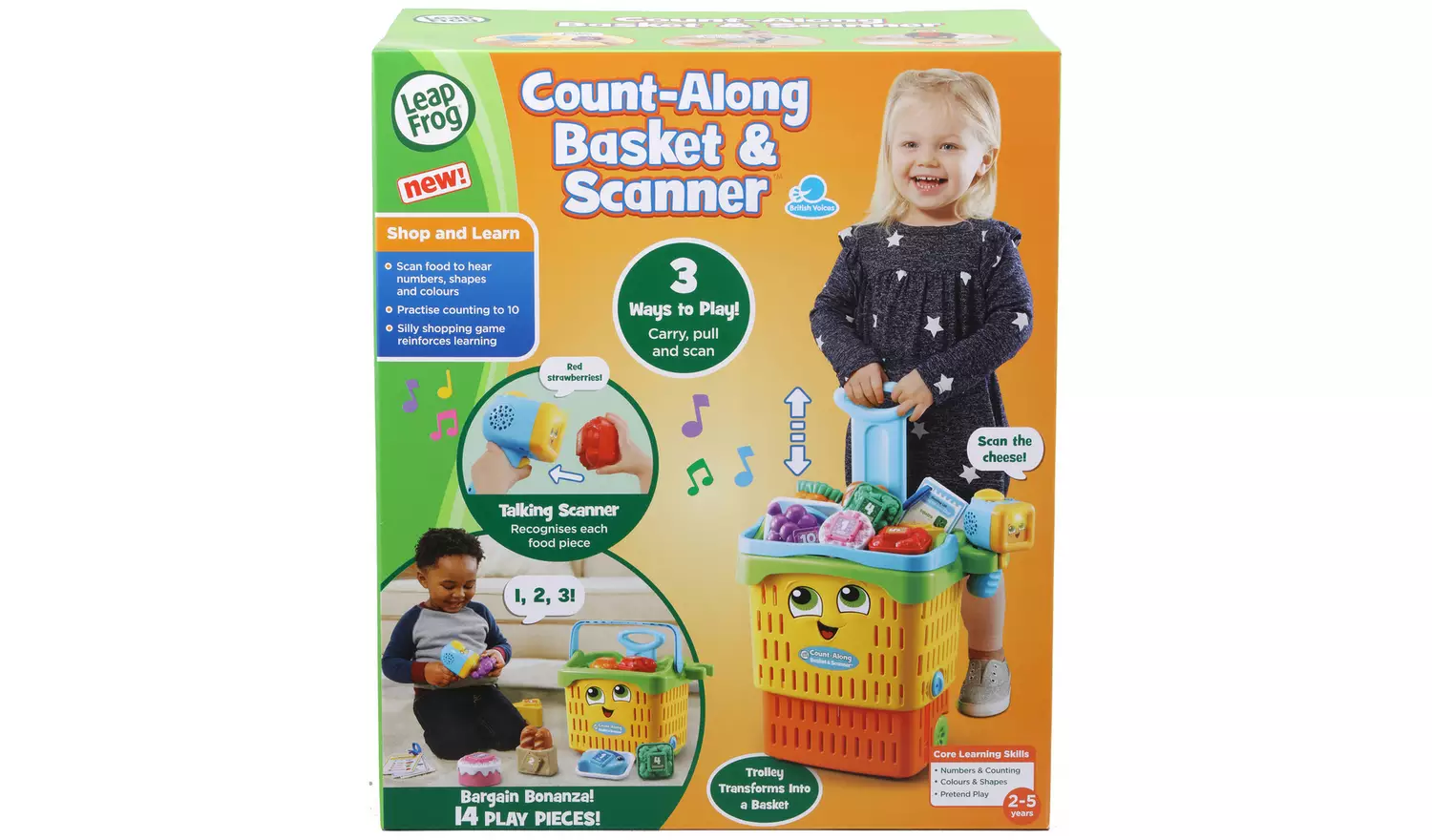 LeapFrog 2 in 1 Count Along Basket and Smart Scanner
