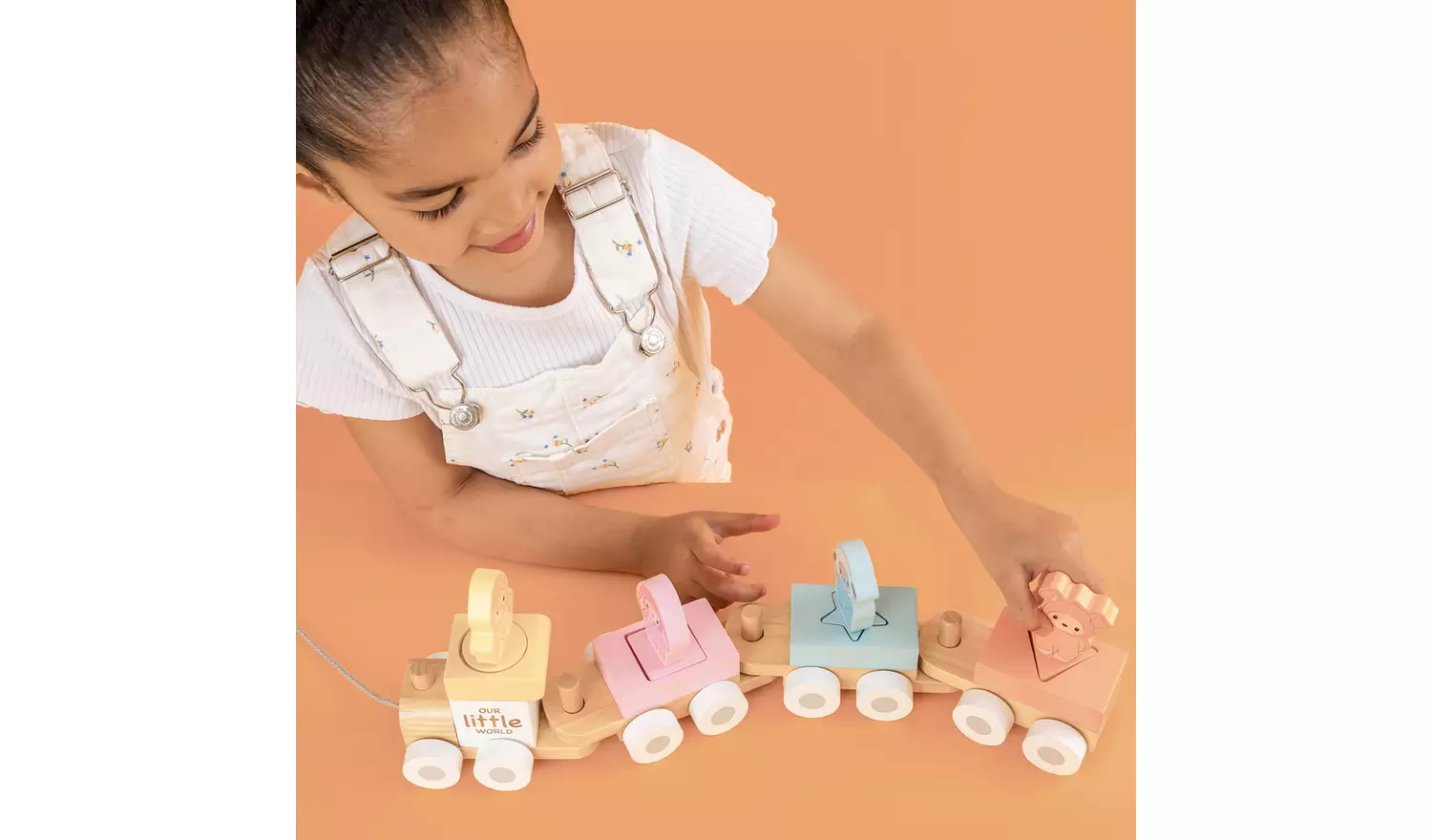 Our Little World Wooden Sensory Shape sorter Train