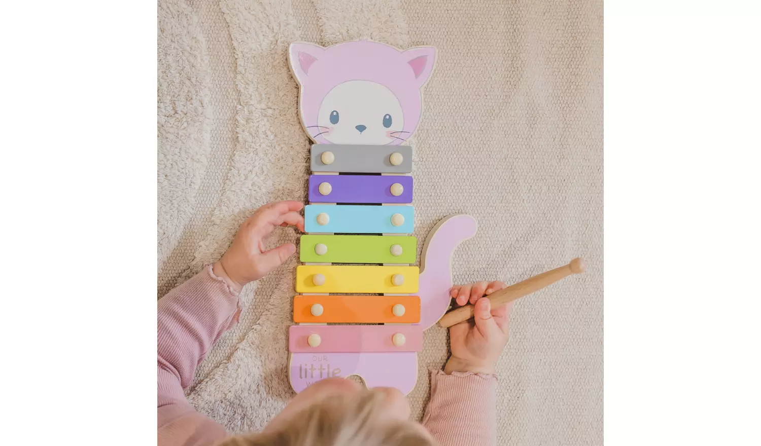 Our Little World Wooden Sensory Cat Xylophone