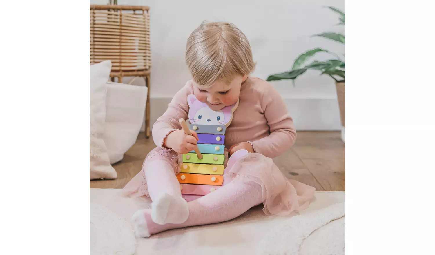 Our Little World Wooden Sensory Cat Xylophone
