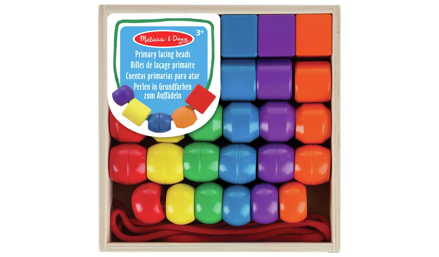 Melissa & Doug Primary Lacing Beads