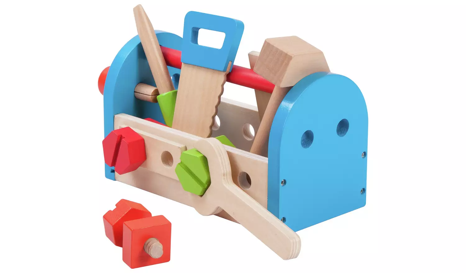 Chad Valley Construction Wooden Tool Box