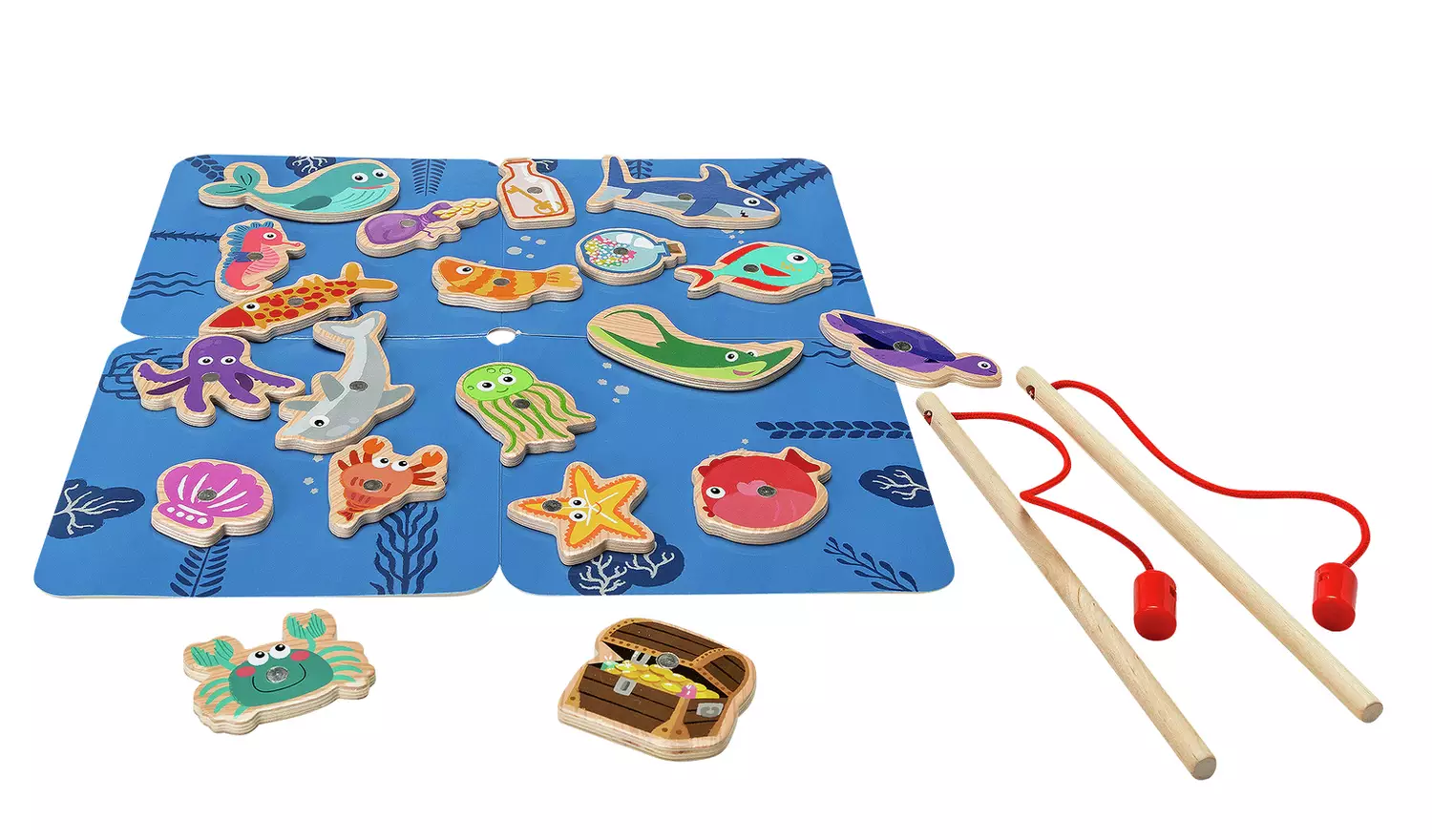 Chad Valley Wooden Fishing Set