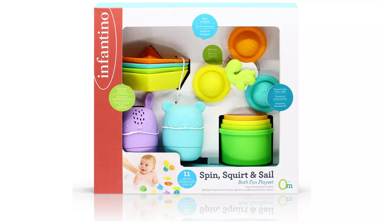 Infantino Silcon Bath Toy Set