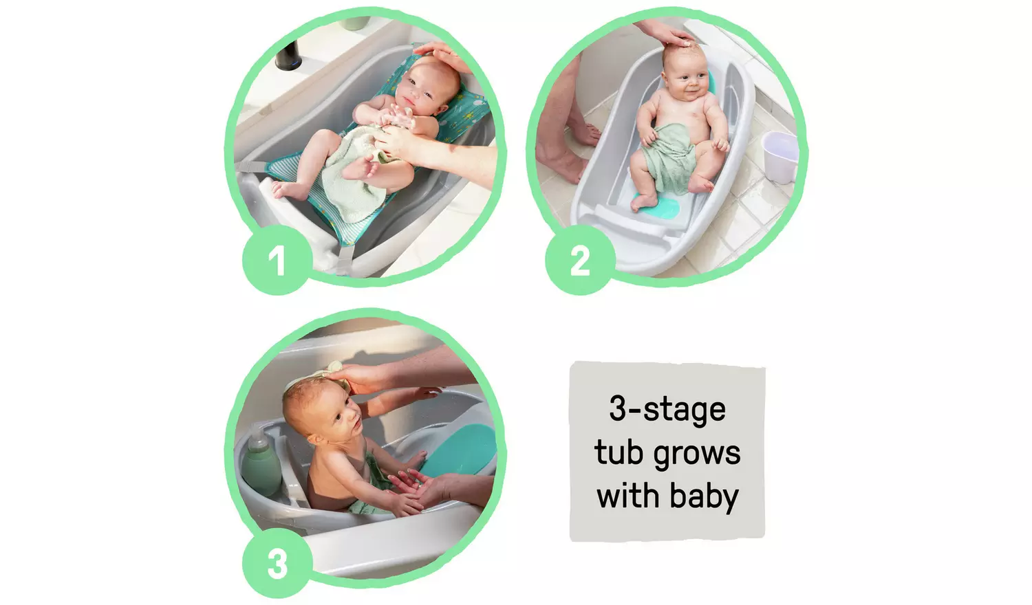 Ingenuity Newborn Toddler Tub - Grey