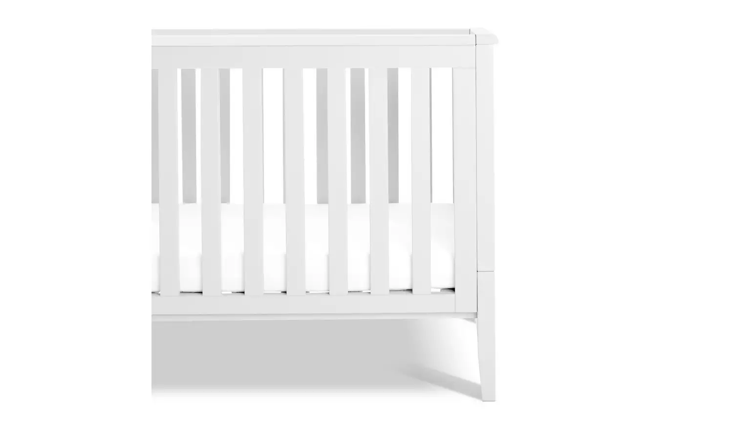 Cuggl Canterbury Nursery Cot Bed - Matte White