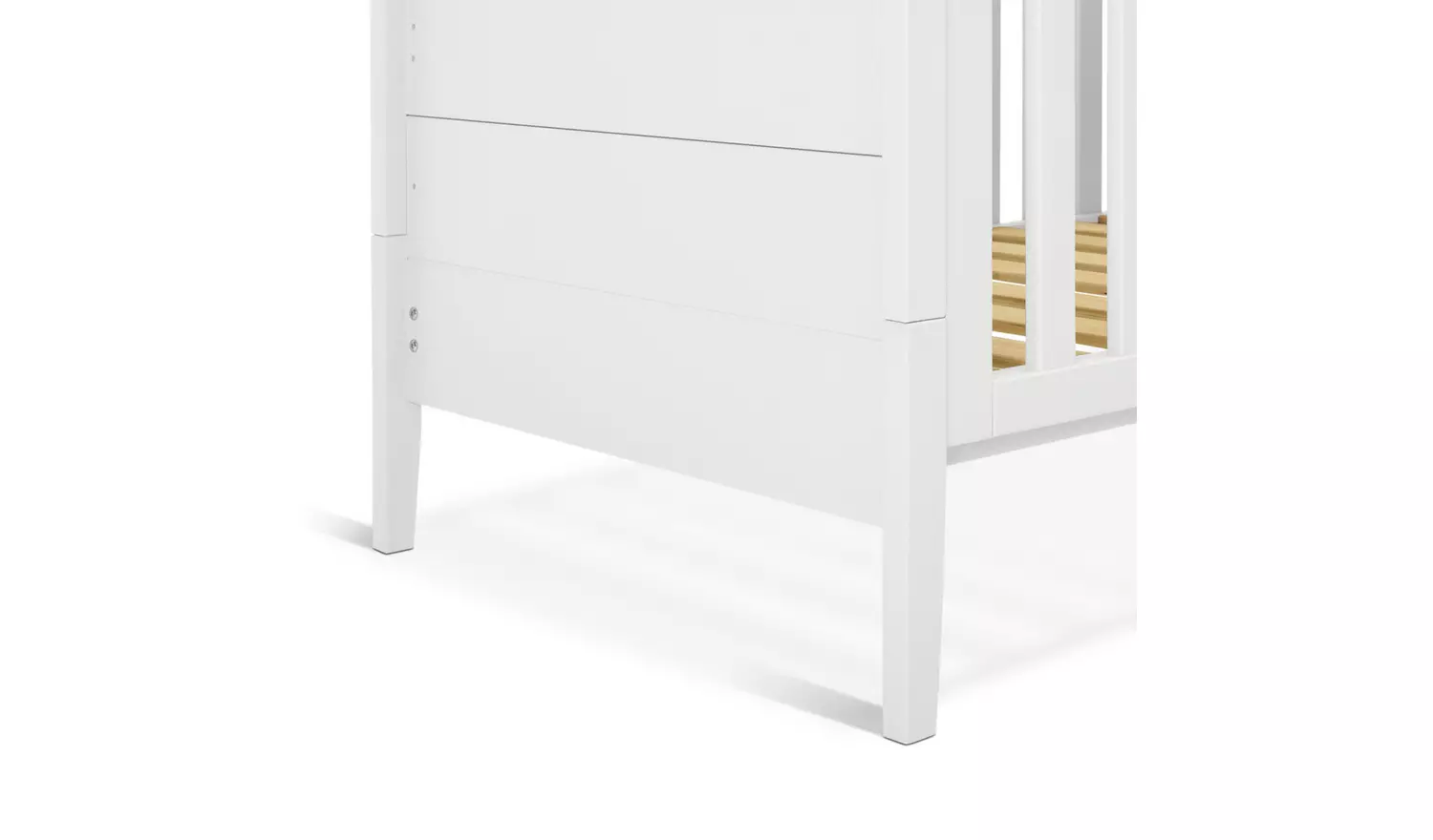 Cuggl Canterbury Nursery Cot Bed - Matte White