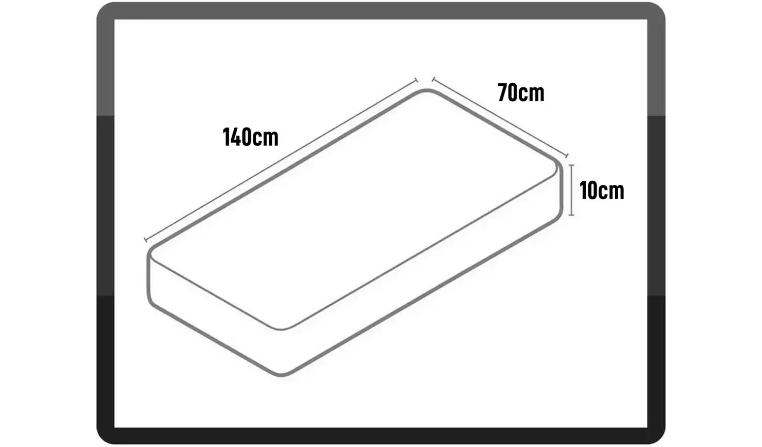 Cuggl 140 x 70cm Sprung Cot Bed Mattress