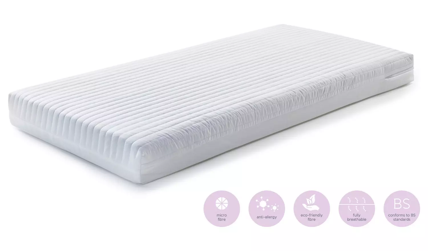Baby Elegance 140 x 70cm Microfibre Cot Bed Mattress