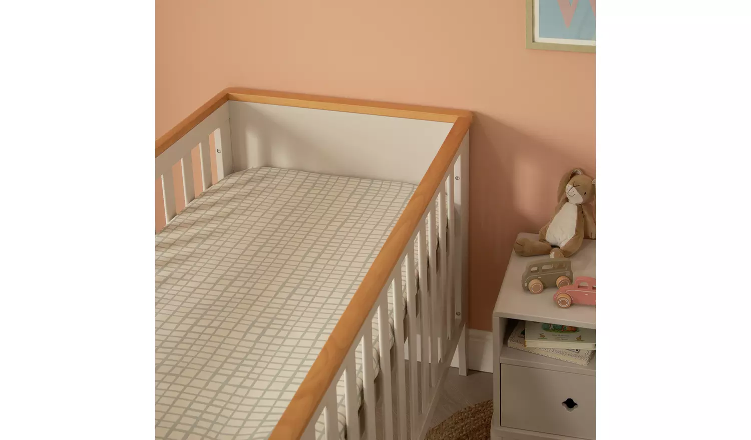 Habitat Cotton Little Farm Nursery Twin Fitted Sheet - Cots