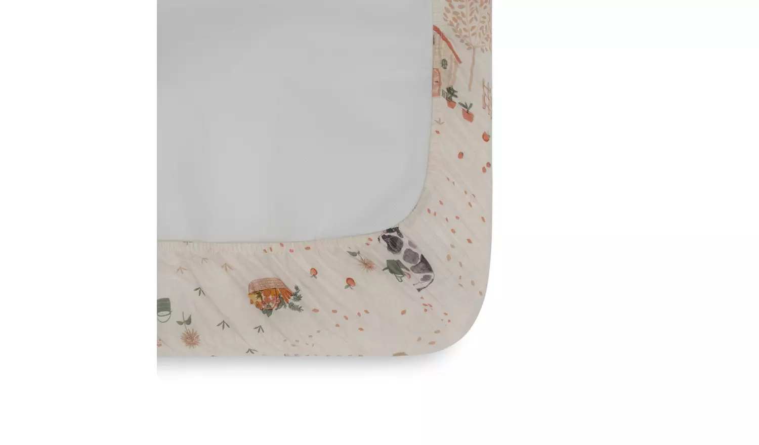 Habitat Cotton Little Farm Nursery Twin Fitted Sheet - Cots