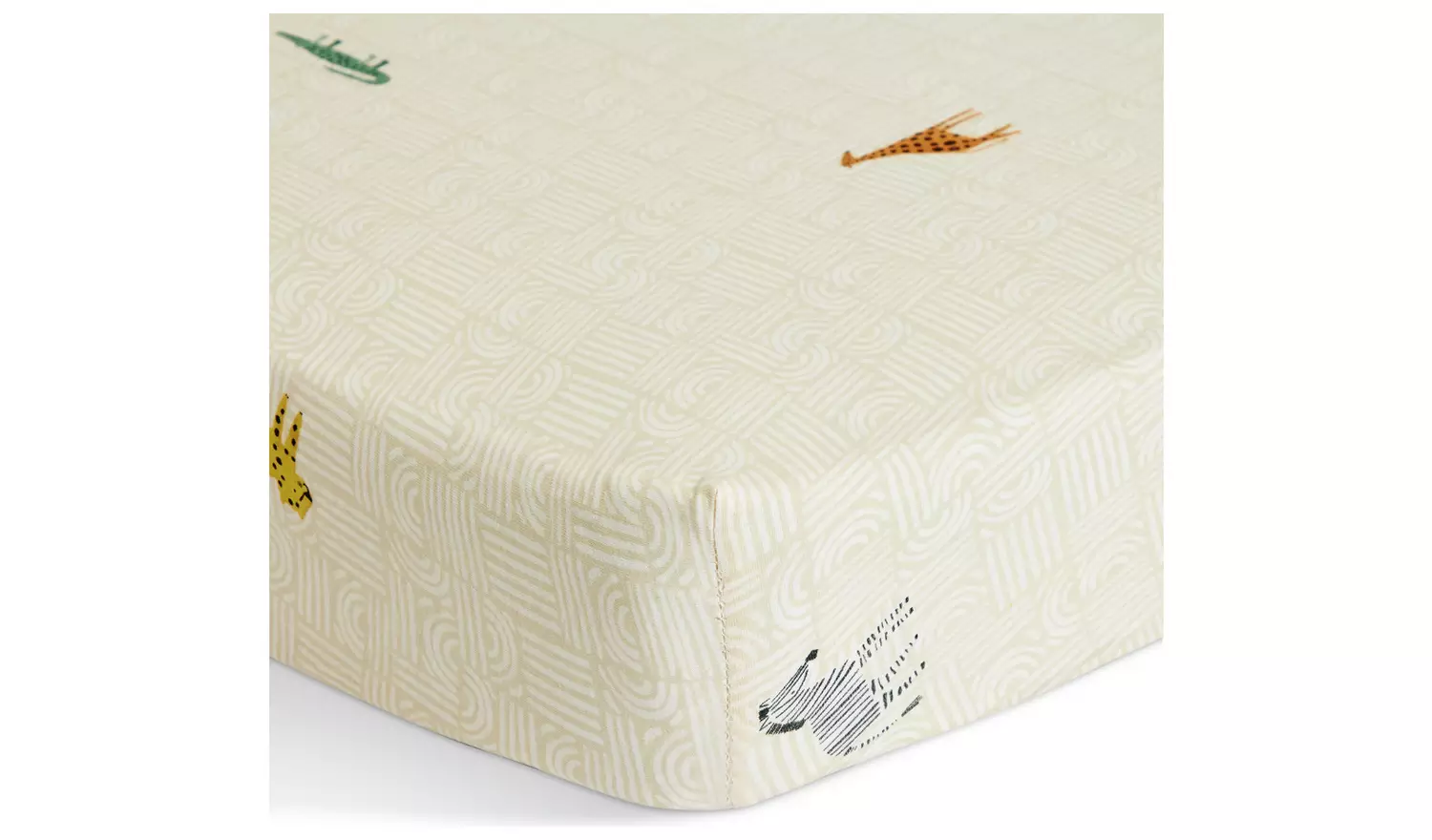 Habitat Cotton Safari Twin Nursery Fitted Sheet - Cot Bed