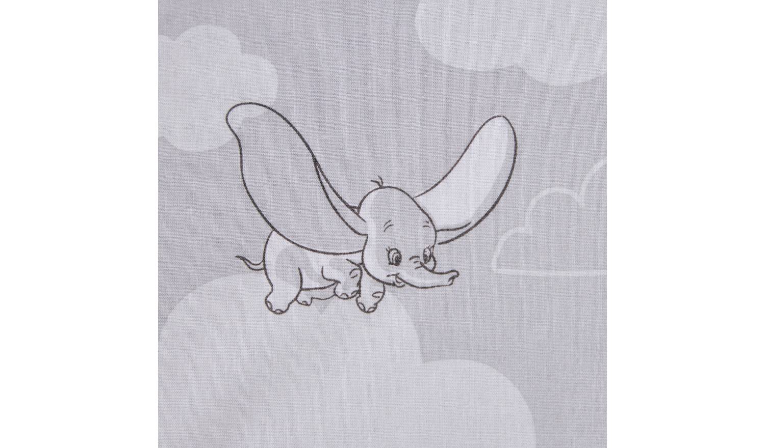 Disney Dumbo Cotton Twin Pack Nursery Fitted Sheet - Cot Bed
