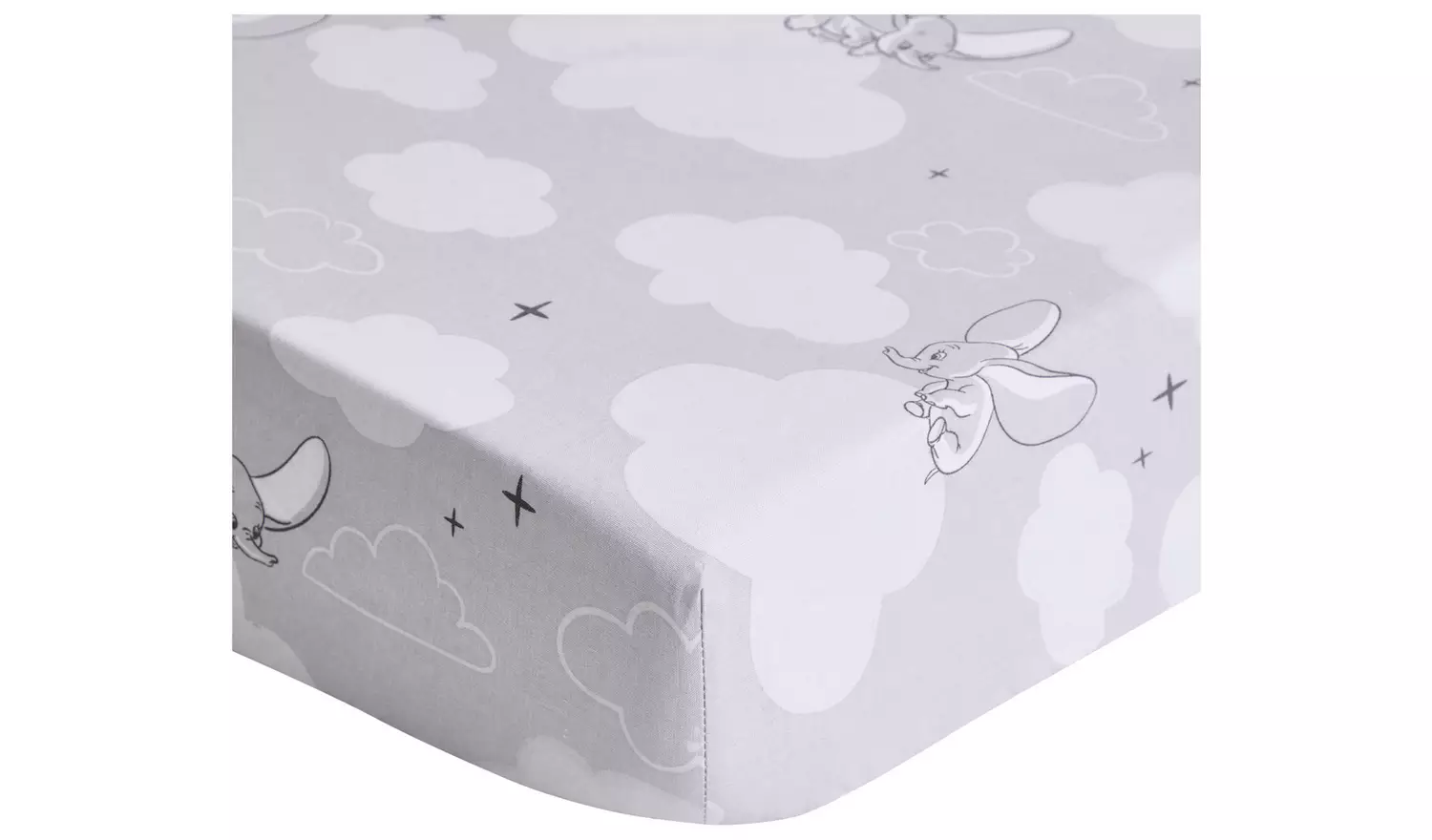 Disney Dumbo Cotton Twin Pack Nursery Fitted Sheet - Cot Bed