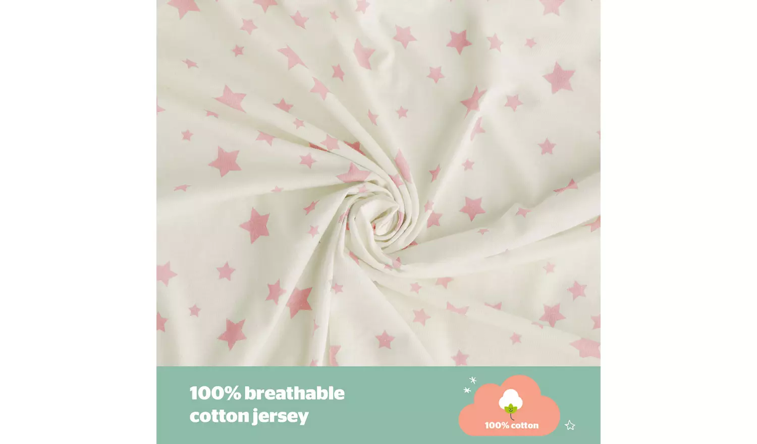 Silentnight Safe Nights Nursery Pink Fitted Sheets - Crib