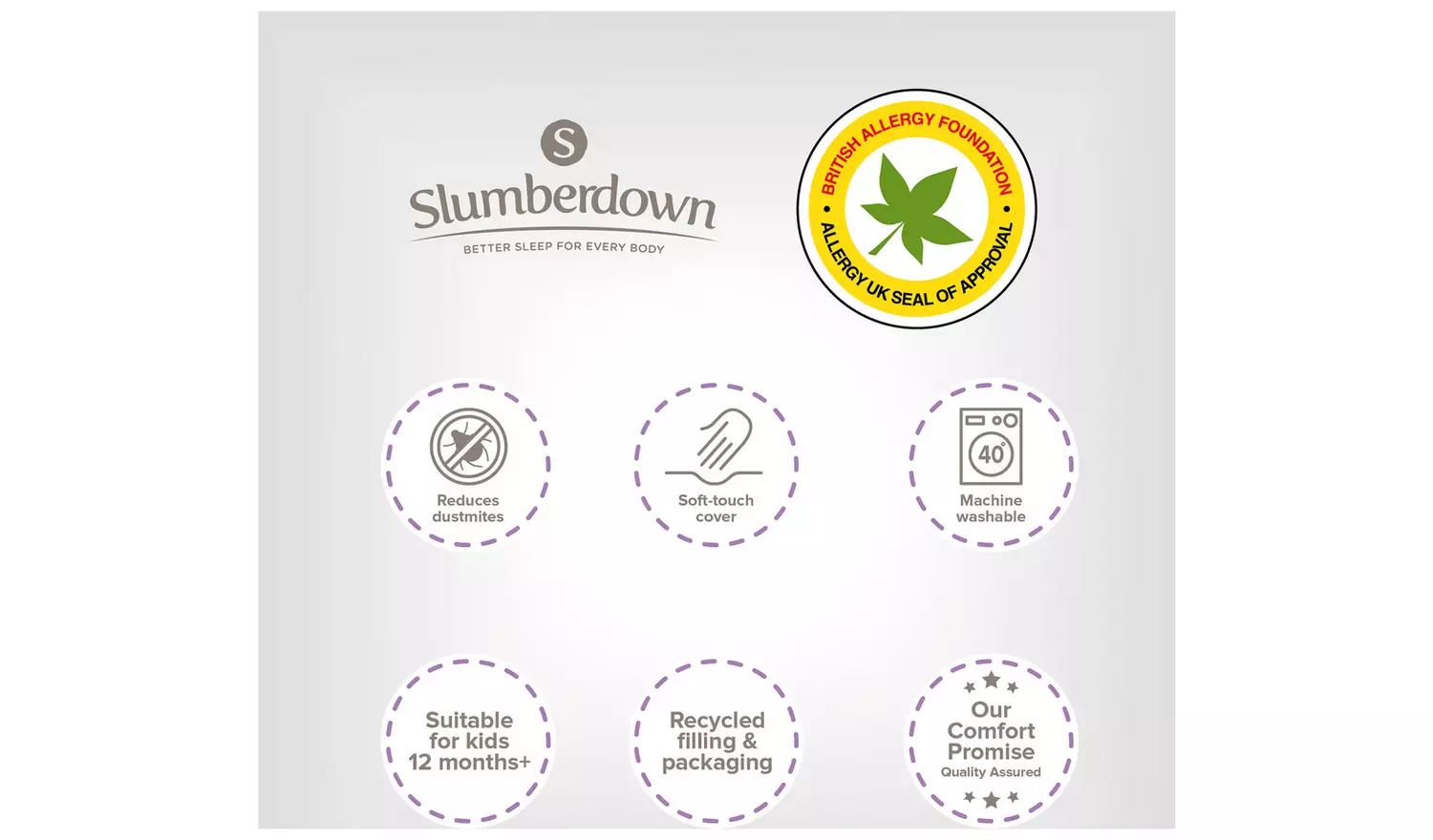 Slumberdown Little Slumbers Anti-Allergy Pillow - Cot Bed