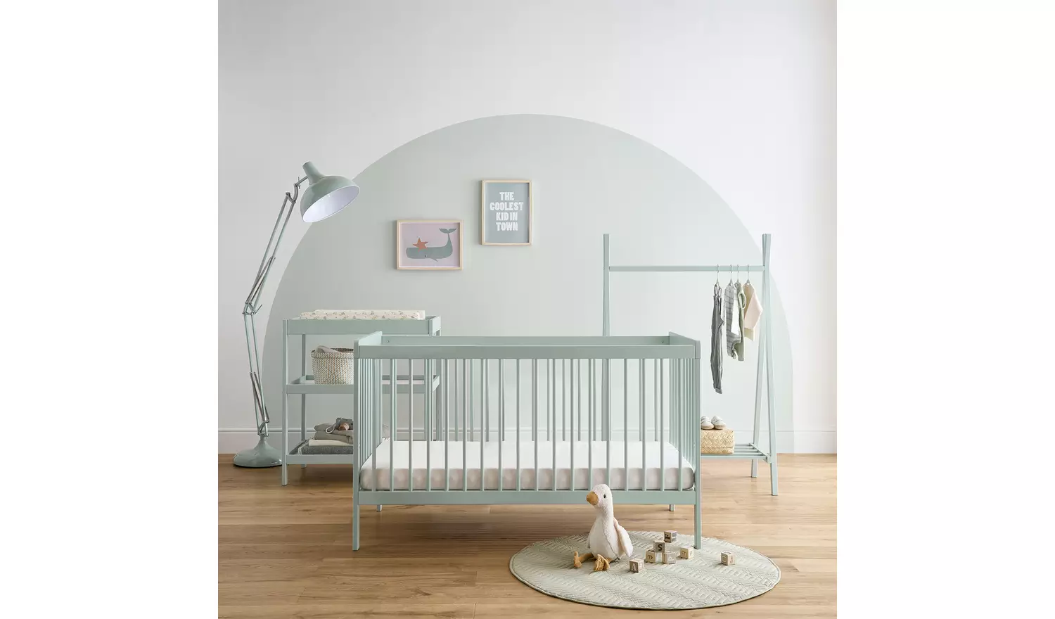 Cuddleco Nola Cot Bed - Sage