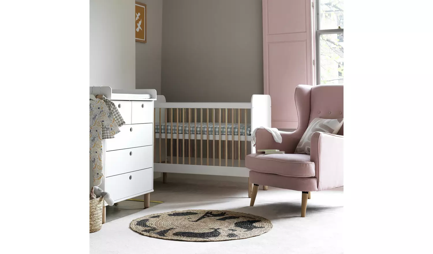 Habitat Eden Cot With Mattress - White