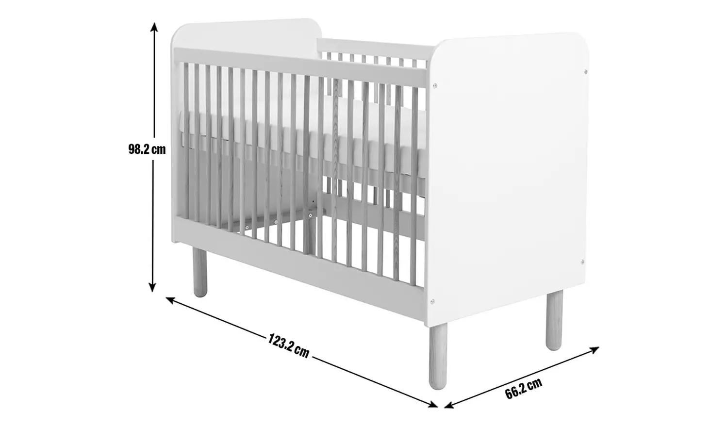 Habitat Eden Cot - White
